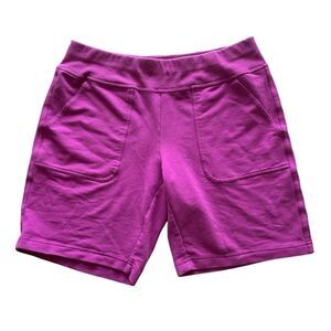 Athletic Works Womens Elastic Waistband Gym Plum Purple Shorts Size Medium